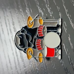 Cat Drummer Enamel Pin